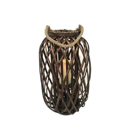 INFINITY 20 in. Wood Willow Hanging Lantern Brown HY9303M